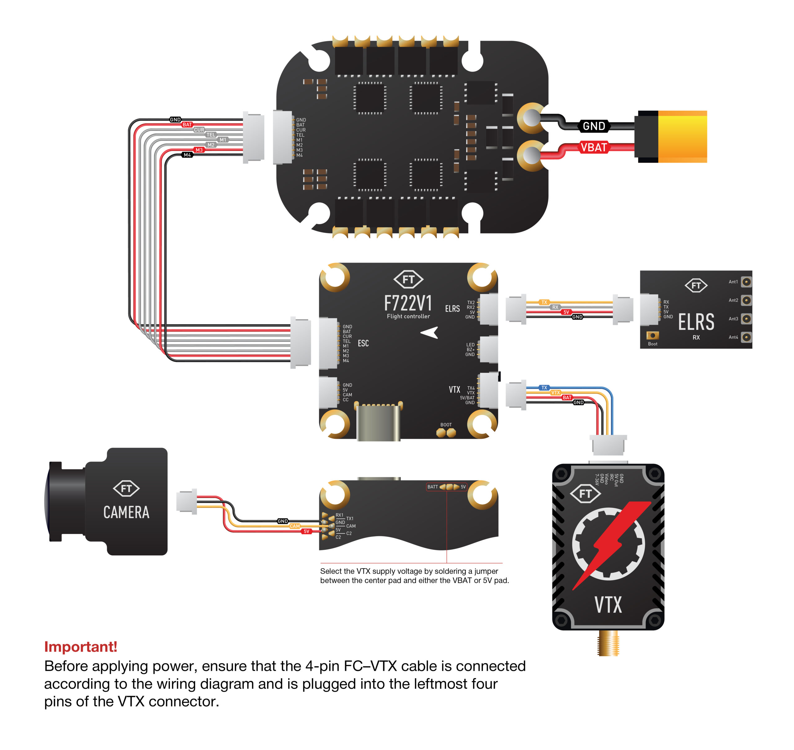 FT F722 V1 3–8S Flight Controller - operation scheme, parameters and test results - #1 FT F722 V1 flight controller wiring diagram