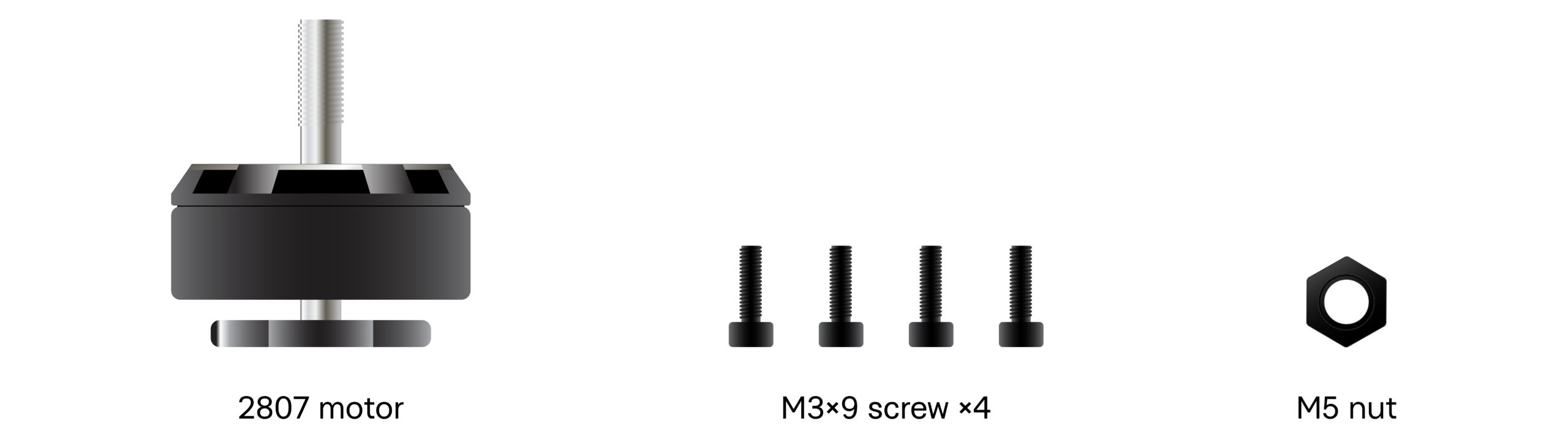 Dimensions of FT 2807 1300KV FPV Motor