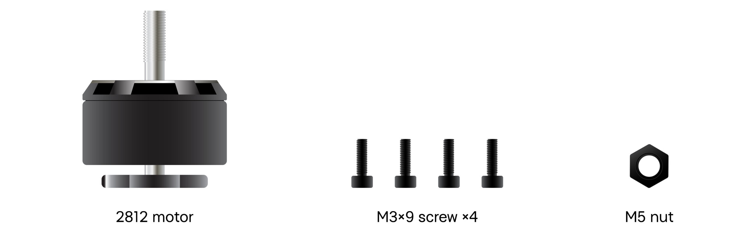 Dimensions of FT 2812 1900KV FPV Motor