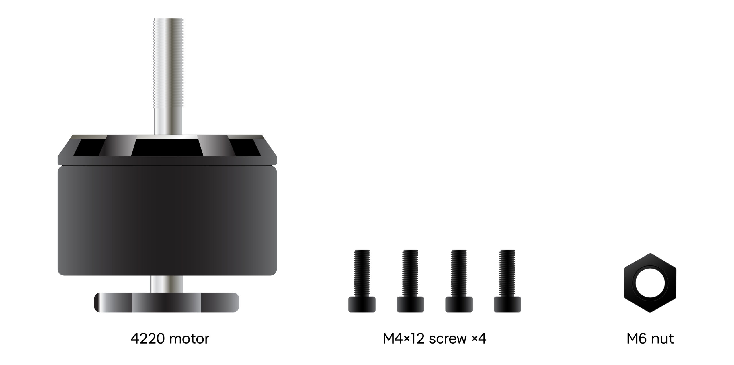 Dimensions of FT 4220 650KV FPV Motor